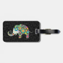 Search for elephant luggage tags Colourful