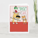 Search for funny dog and cat christmas cards Cartoon