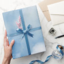 Search for blue sky and white clouds wrapping paper Fluffy