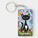 Search for black and white tuxedo cat key rings Animal