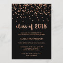 Search for faux rose gold confetti invitations Glam