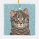 Search for gray cat christmas tree decorations Tabby