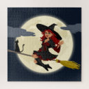 Search for halloween cat puzzles Witch