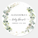 Search for rustic baby shower stickers Eucalyptus
