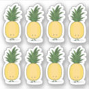Search for cartoon pineapple stickers Kawaii