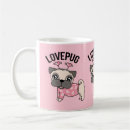 Search for pug love mugs Pink