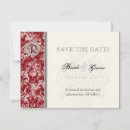 Search for monogram damask red invitations Winter