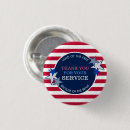 Search for thank you for your service badges Red white and blue