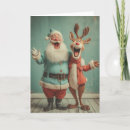 Search for vintage reindeer cards Santa claus