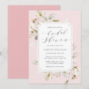 Search for pink white bridal shower invitations Botanical