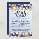 Search for milestone 40th birthday invitations Gold