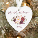 Search for burgundy christmas decor Mr and mrs