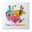 Search for peace love tiles Colourful