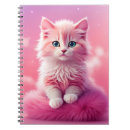 Search for pink fluffy notebooks Kitten