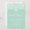 Search for green and white bridal shower invitations Vintage