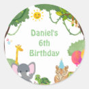 Search for jungle zoo party stickers Tiger