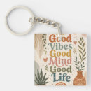 Search for good vibes key rings Typography