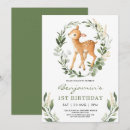 Search for baby deer birthday invitations Gender neutral