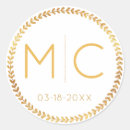 Search for gold wreath wedding stickers Rustic