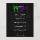 Search for black damask flyers Hair stylist