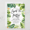 Search for palm leaves birthday invitations Watercolor