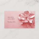 Search for pink shiny metallic business cards For her