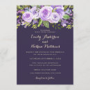 Search for purple rose wedding invitations Lavender