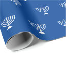 Search for menorah wrapping paper Blue