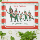 Search for funny christmas tea towels Red