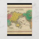Search for old world map postcards Maps
