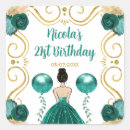 Search for teal and brown stickers Birthday party
