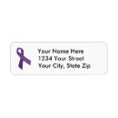 Search for purple ribbon return address labels Cancer
