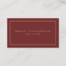 Search for burgundy business cards Gold