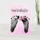 Search for new baby granddaughter cards Girl