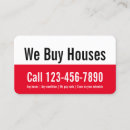 Search for buy house business cards Real estate investor