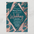 Search for teal rose wedding invitations Geometric