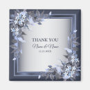 Search for blue floral wedding magnets Thank you