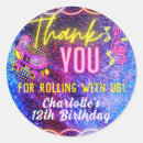 Search for roller skate thank you stickers Roller skating party