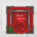 Search for red 18th birthday invitations Rose