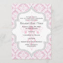 Search for pink damask first communion invitations Cross