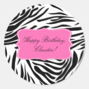 Search for black and white animal stickers Pink