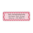 Search for gingham return address labels Retro
