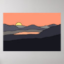 Search for minimalist landscape posters Sunset