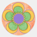 Search for orange background stickers Flower