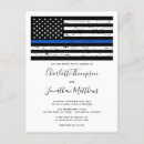 Search for law wedding invitations Thin blue line