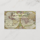 Search for old map business cards Rustic