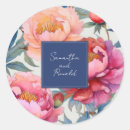 Search for purple and blue wedding stickers Peonies