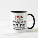 Search for italian greyhound mugs Silhouette