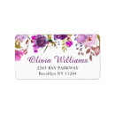 Search for violets return address labels Pink