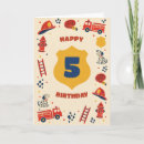 Search for firefighter birthday cards Fire truck
